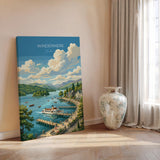 Windermere Poster, Lake District Wall Art, Cumbria Print, England Travel Poster, Windermere Gift