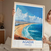 Agadir Travel Print Wall Art, Travel Poster of Agadir, Agadir Art Lovers Gift, Morocco Wall Art