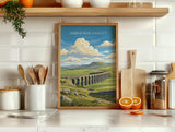 Ribblehead Viaduct Poster, Yorkshire Dales Wall Art, Settle Carlisle Railway Print, England Travel Poster, Ribblehead Gift