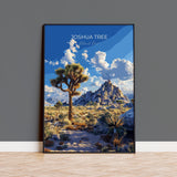 Joshua Tree National Park Travel Print Wall Art, Travel Poster of Joshua Tree, National Park Art Lovers Gift, California, USA, Wall Art Gift NQ Media Designs