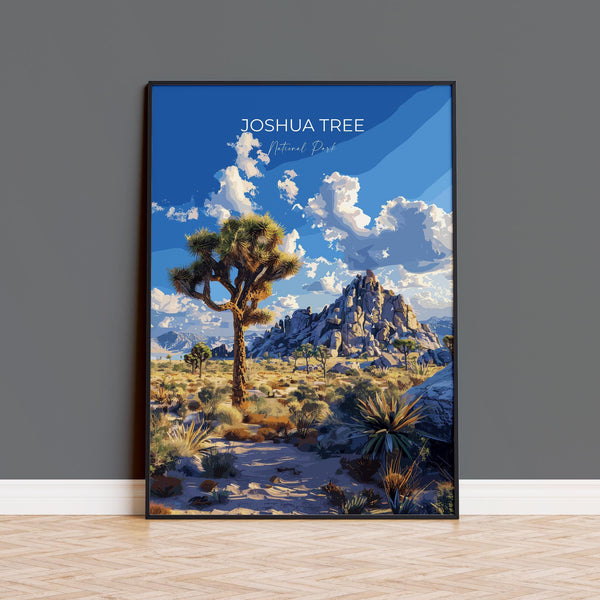 Joshua Tree National Park Travel Print Wall Art, Travel Poster of Joshua Tree, National Park Art Lovers Gift, California, USA, Wall Art Gift