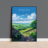 Skipton Moor Travel Poster Wall Art, Travel Print of Skipton Moor, Skipton Art Print, North Yorkshire Wall Print, Yorkshire Art Lovers Gift NQ Media Designs