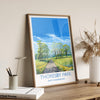 Thoresby Park Travel Poster Wall Art, Travel Print of Thoresby Park, Thoresby Hall, Nottinghamshire, England, English Countryside Art Gift
