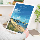 Walberswick Travel Poster, Travel Print of Walberswick, Walberswick Art Lovers Gift, Suffolk Coast Wall Art NQ Media Designs