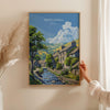 Kettlewell Travel Poster Wall Art, Travel Print of Kettlewell, Kettlewell Art Print, North Yorkshire Wall Print, Yorkshire Art Lovers Gift
