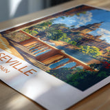 Seville Travel Wall Art, Spain Print, Seville Art Gift, Traveller Gift Art Poster, Holiday Gift NQ Media Designs
