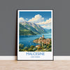 Malcesine Print, Lake Garda Wall Art with Border, Scaliger Castle Poster, Italy Travel Print, Malcesine Gift Print