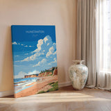 Hunstanton Beach Travel Poster, Travel Print of Hunstanton Beach, Norfolk, England, Norfolk Art, Norfolk Gift, Wall Art Print NQ Media Designs