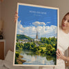 Ross on Wye Travel Poster, Travel Print of Ross on Wye, England, Wye Valley Art Lovers Gift, Herefordshire Wall Art Print