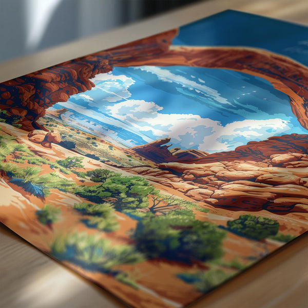 Arches National Park Travel Print Wall Art, Travel Poster of Arches, National Park Art Lovers Gift, Utah, USA, Travel Wall Art Gift