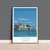 Sydney Travel Print, Travel Poster of Sydney, Sydney Harbour Bridge, Sydney Opera House, Australia Travel Art Lovers Gift NQ Media Designs