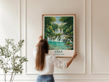 Krka National Park Waterfalls Poster, Croatia Travel Print, Skradinski Buk Wall Art, Croatian Landscape Illustration, Nature Lover Gift NQ Media Designs