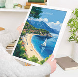 Oludeniz Travel Poster Wall Art, Travel Print of Oludeniz, Turkey Wall Art, Oludeniz Art Lovers Gift, Wall Art Print NQ Media Designs