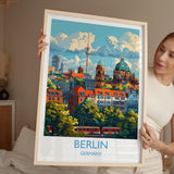 Berlin Travel Print Wall Art, Travel Poster of Berlin, Berlin Art Lovers Gift, Germany Art Gift NQ Media Designs