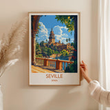 Seville Travel Wall Art, Spain Print, Seville Art Gift, Traveller Gift Art Poster, Holiday Gift NQ Media Designs