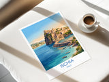 Ischia Italy Print, Italian Island Wall Art, Gulf of Naples Travel Poster, Mediterranean Coastal Decor, Italy Gift