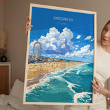Skegness Travel Print Wall Art, Travel Poster of Skegness, England, Lincolnshire Seaside Art Lovers Gift, Travel Art Gift NQ Media Designs