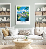 Salzburg Poster, Travel Print of Salzburg, Austria, Salzburg Art Gift, Travel Europe Gift NQ Media Designs