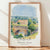 Chatsworth Travel Print Wall Art, Travel Poster of Chatsworth, England, Peak District Art Lovers Watercolour Gift, English Countryside