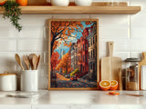 Greenwich Village New York Travel Poster Wall Art, Travel Print of Greenwich Village, New York Art Lovers Gift, USA Art Gift NQ Media Designs