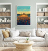 Glastonbury Travel Poster, Travel Print of Glastonbury, Somerset, England, Glastonbury Art, Festival Art Gift, Somerset Wall Art Print
