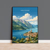 Malcesine Poster, Lake Garda Wall Art, Scaliger Castle Print, Italy Travel Poster, Malcesine Gift