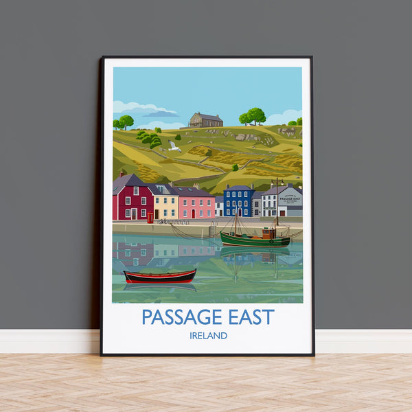 Passage East Poster, Travel Print of Passage East, County Waterford, Ireland Coast, Travel Wall Art Gift
