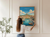 Marseille Poster, Vieux Port Wall Art, Provence Print, France Travel Poster, Marseille Gift