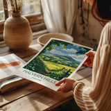 Malvern Hills Travel Poster Wall Art, Malvern Hills Travel Print, English Countryside Art Gift, Wall Art Print NQ Media Designs