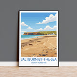 Saltburn by the Sea Travel Print, Travel Poster of Saltburn by the Sea, Yorkshire Gift, England, North Yorkshire Art, Saltburn Wall Art Gift NQ Media Designs