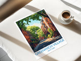 Greenwich Village New York Travel Print Wall Art, Travel Poster of Greenwich Village, New York , New York Art Lovers Gift, USA Art Gift NQ Media Designs