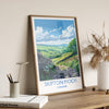 Skipton Moor Travel Print Wall Art, Travel Poster of Skipton Moor, Skipton Art Print, North Yorkshire Wall Print, Yorkshire Art Lovers Gift