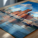 Cardiff Pierhead Building Travel Print, Cardiff Bay Wall Art, Welsh Landmark Poster, Historic Red Brick Architecture, UK City Decor
