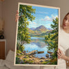 Loch Lomond Scotland Travel Print, Scottish Highlands Wall Art, Scenic Loch Landscape Poster, Nature Illustration, UK Decor, Scotland Gift