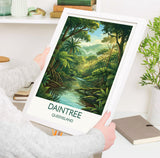 Daintree Rainforest Australia Travel Poster, Tropical Rainforest Wall Art, Queensland Nature Print, Forest Illustration, Australia Decor