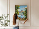 Loch Lomond Scotland Travel Print, Scottish Highlands Wall Art, Scenic Loch Landscape Poster, Nature Illustration, UK Decor, Scotland Gift