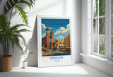 Krakow Poland Print, St Mary’s Basilica Wall Art with Border, Main Market Square Poster, Polish Travel Print, Krakow Gift