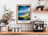 Mudeford Travel Print, Travel Poster of Mudeford, England, Mudeford Beach Christchurch, Dorset Coast Art, Dorset Gift, Wall Art Print NQ Media Designs