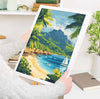 Mo'orea Travel Print Wall Art, Travel Poster of Mo'orea, French Polynesia, South Pacific Islands Art Lovers Gift