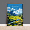 Yellowstone National Park Travel Print Wall Art, Travel Poster of Yellowstone, National Park Art Lovers Gift, Wyoming, USA, Wall Art Gift NQ Media Designs