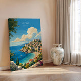 Ulcinj Montenegro Poster, Old Town Wall Art, Adriatic Coast Print, Balkans Travel Poster, Ulcinj Gift