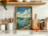 Windermere Poster, Lake District Wall Art, Cumbria Print, England Travel Poster, Windermere Gift