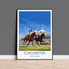 Chichester Horse Racing Poster – Elegant Goodwood Race Day Print, West Sussex Countryside, Vintage British Sporting Art NQ Media Designs