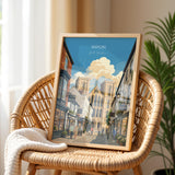 Ripon Cathedral Poster, Yorkshire Wall Art, Ripon Street Scene Print, England Travel Poster, Ripon Gift