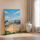 Tenby Travel Print Wall Art, Tenby Travel Poster, Wales, Pembrokeshire Coast, Welsh Art Gift, Wall Art Print NQ Media Designs