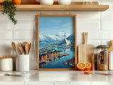 Tromsø Norway Poster, Northern Lights Wall Art, Arctic Cathedral Print, Norway Travel Poster, Tromsø Gift