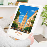 Seville Travel Wall Art, Spain Print, Seville Art Gift, Traveller Gift Art Poster, Holiday Gift NQ Media Designs