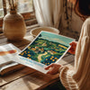 Oxfordshire Travel Poster Wall Art, Oxfordshire Travel Print, English Countryside Art Gift, Wall Art Print