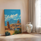 Palermo Poster, Travel Print of Palermo, Italy Poster, PalermoGift, Sicily Coast Art, Italy Art Travel Gift NQ Media Designs