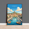 Marseille Poster, Vieux Port Wall Art, Provence Print, France Travel Poster, Marseille Gift